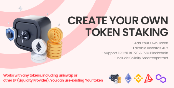 Staking Crypto with Lock Period - Token Staking Investment, Tokens BEP20 ERC20 Support icon