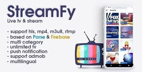 StreamFy - Live streaming tv (android) icon