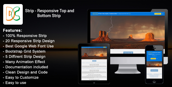 Strip - Responsive Top & Bottom Strip icon