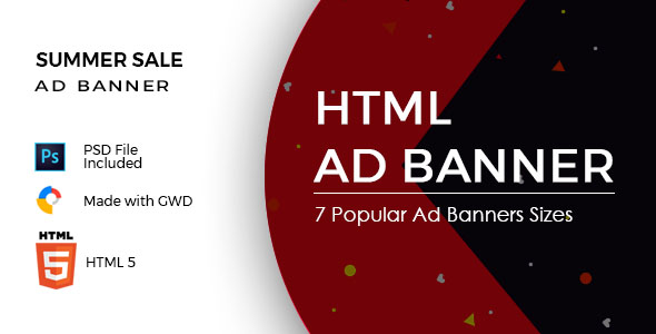 Summer Sale - HTML Ad Banner Template icon