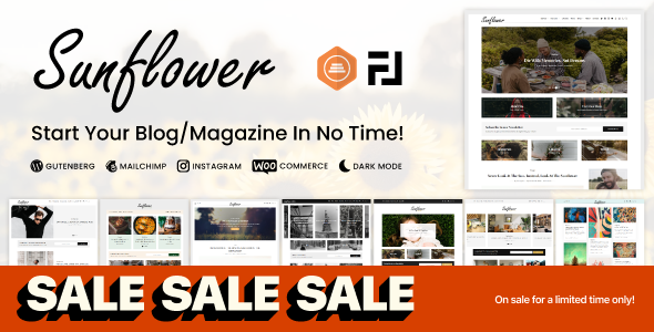 Sunflower - Modern, Lightweight & Multipurpose WordPress Blog Theme icon