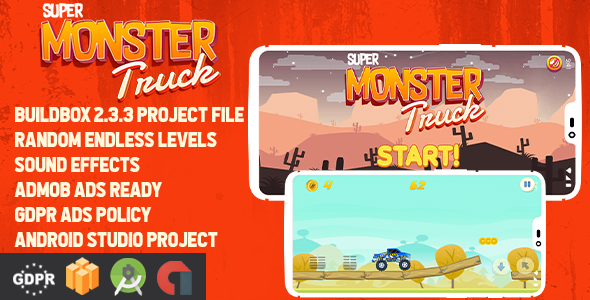 Super Monster Truck - Buildbox Template + Android Studio + GDPR icon