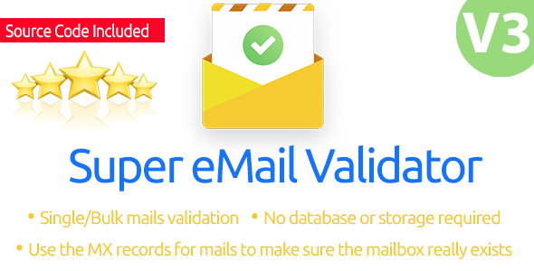 Super eMail Validator (Source Code Included) icon