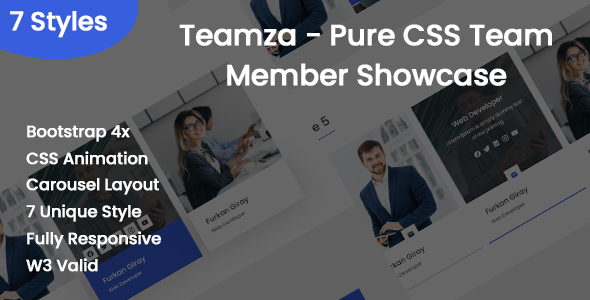 Teamza - Pure CSS Team Member Showcase icon