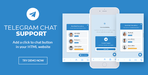 Telegram Chat Support - jQuery Plugin icon
