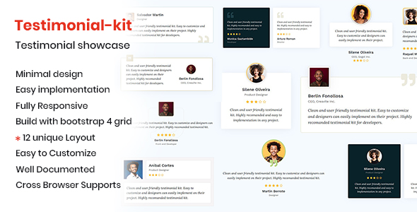 Testimonial-kit - Minimal testimonial showcase icon