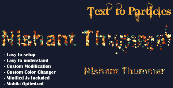 Text to Particles Dissolve Effect JS icon