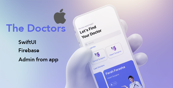 The Doctors : Find doctors , SwiftUI , Firebase , DarkMode icon