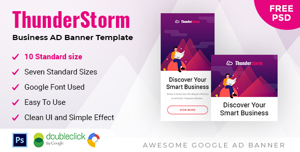 Thunderstorm - Business HTML 5 Animated Google Banner icon