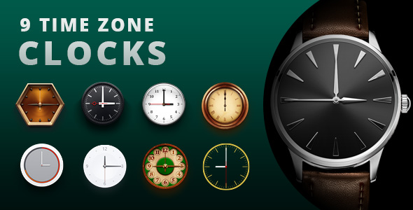 Time Zone Clocks for Adobe Muse. icon