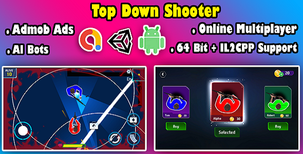Top Down Shooter Online Multiplayer Game Unity Source Code icon