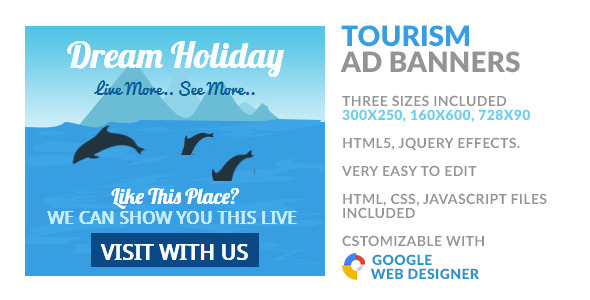 Tourism & Travel 2: Island HTML5 Ad Banner icon