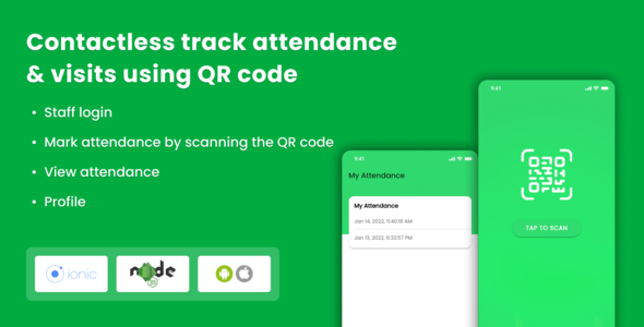 Track attendance using QR code icon