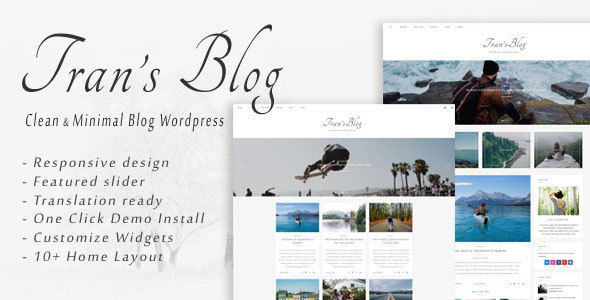 Tran - Clean & Minimal Blog WordPress Theme icon