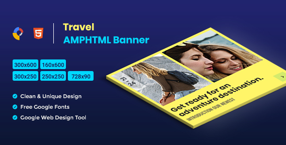Travel AMPHTML Banners Ads Template icon