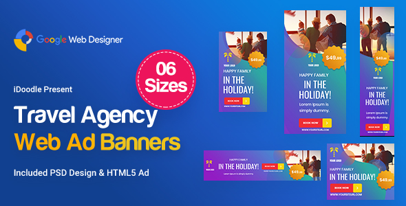 Travel Agency Banners Ad D57 - Google Web Design icon