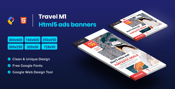Travel HTML5 Animate Banner Ads- Google Web Design M1 icon
