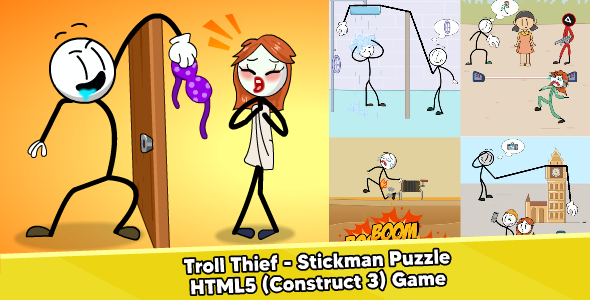 Troll Thief - Stickman Puzzle (Construct 3) icon