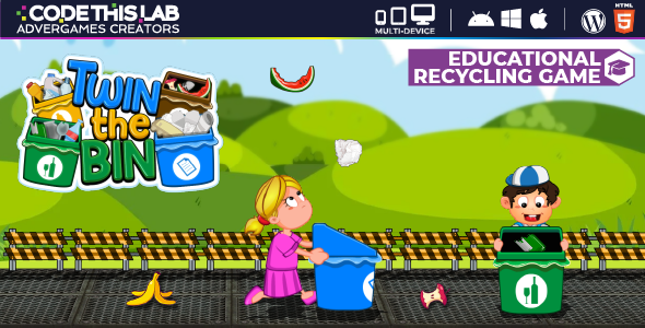 Twin the Bin - HTML5 Educational Recycling Game icon