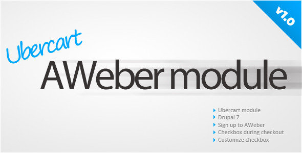 Ubercart AWeber sign up icon