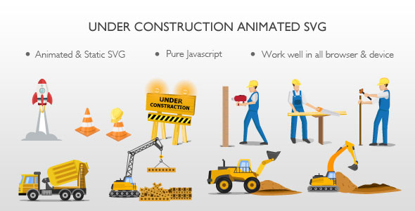 Under Construction Animated SVG icon
