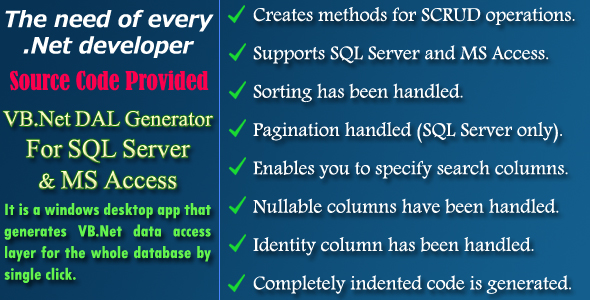 VB.Net DAL Generator - Source Code