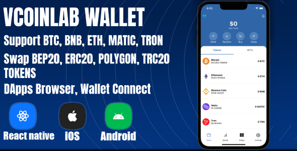 VCoinLab - Best Crypto Wallet React Native Template icon