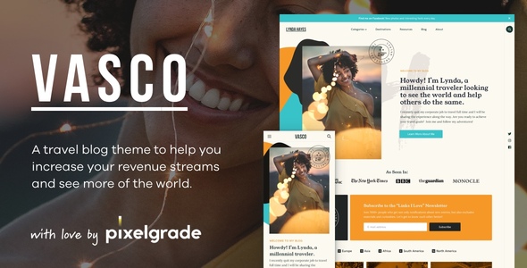 Vasco - A Daring WordPress Travel Blog Theme icon