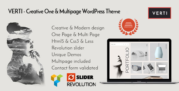 Verti - Creative OnePage & MultiPage WordPress Theme icon