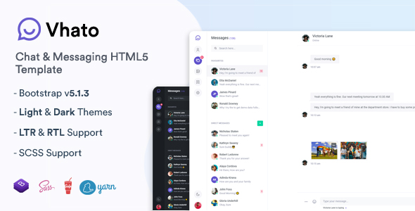 Vhato - Chat & Messaging HTML5 Template icon