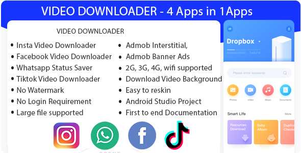 Video Downloader - 4 in 1 icon