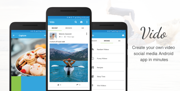 Vido - Video Social Media App Template icon