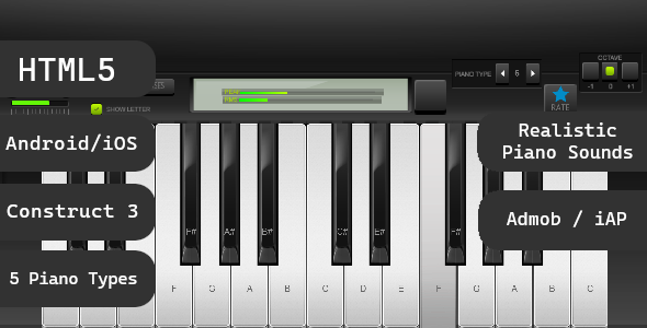 Virtual Piano - HTML5 icon