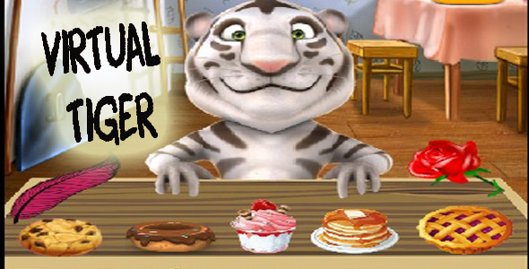 Virtual pet tiger template icon