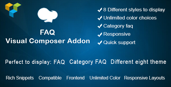 Visual Composer FAQ element Add on icon