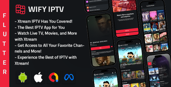 WIFY IPTV Mobile Xtream player Multiple format & ad network icon