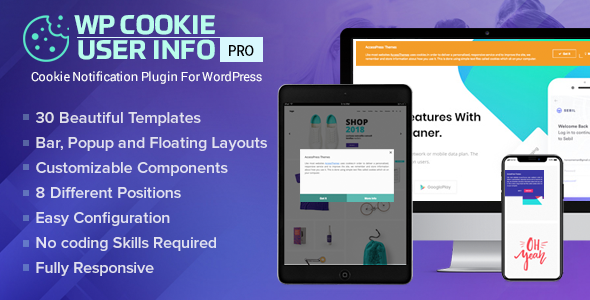 WP Cookie User Info Pro - Cookie Notification Plugin for WordPress icon