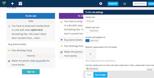 WPBakery Page Builder Add-on - To Do List or Price Table icon