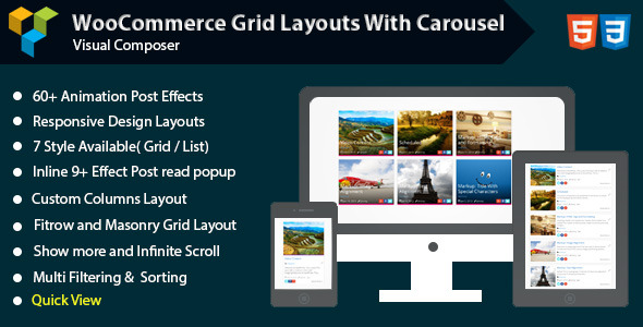 WPBakery Page Builder - Woocommerce Grid with Carousel icon