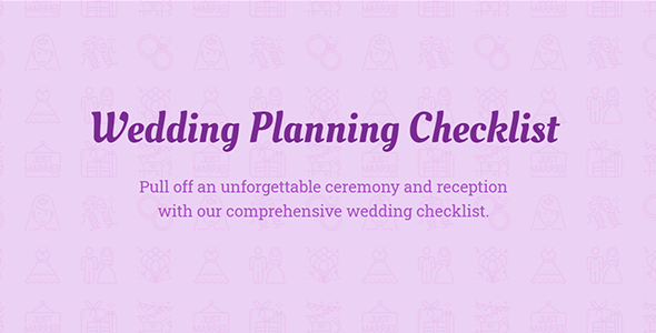 Wedding Checklist — JavaScript Template (plugin) for Wedding websites icon