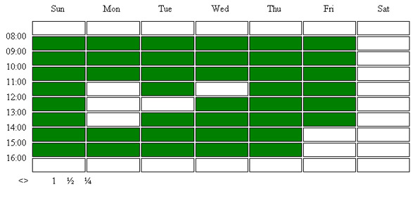 Weekly Schedule Board / Hours Selector icon