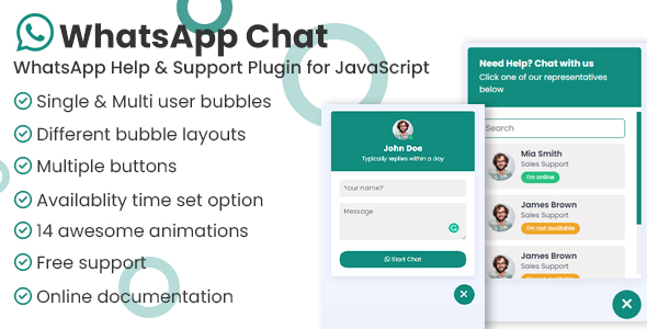 WhatsHelp - WhatsApp Help and Support Plugin for JavaScript icon