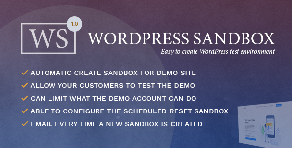 WordPress Sandbox - Easy To Create a Test Environment icon
