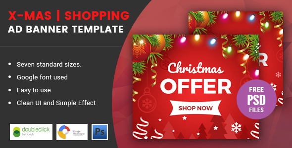 X-mas | Shopping HTML 5 Animated Google Banner icon