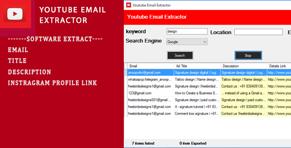 Youtube Email Scrapping Tool icon
