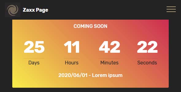 Zaxx Page- Coming Soon Landing Page icon