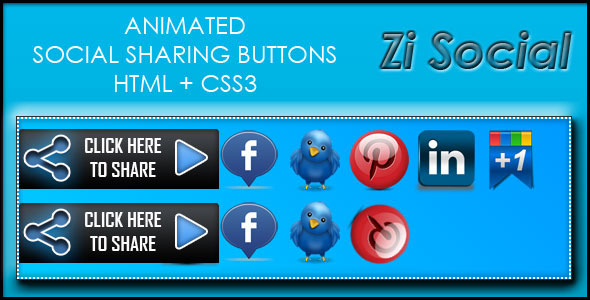 Zi Social Share - HTML + CS33 icon