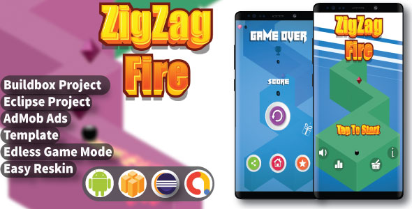 ZigZag Fire ( BuildBox Project + Admob + Bbdoc ) icon