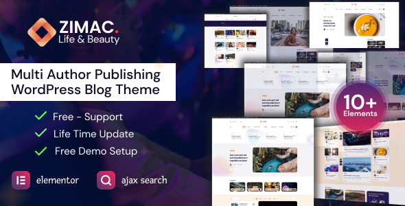 Zimac - Multi Author Publishing WordPress Theme icon
