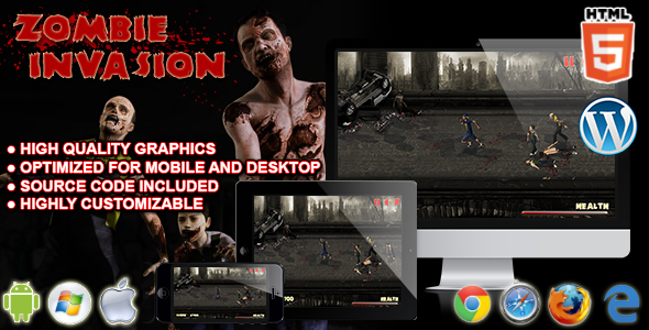 Zombie Invasion - HTML5 Survival Game icon